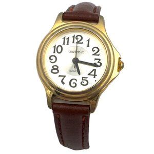 Watch it Art Deco Round Band Watch